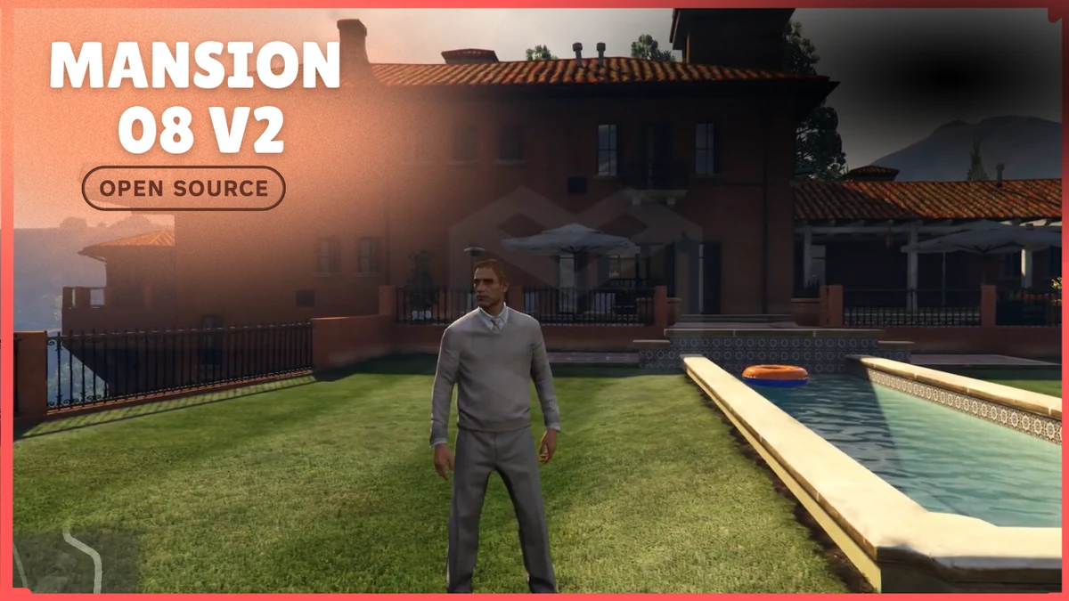 Open Interior Mansion 08 V2 MLO FiveM | Luxury Mansion | Open Source
